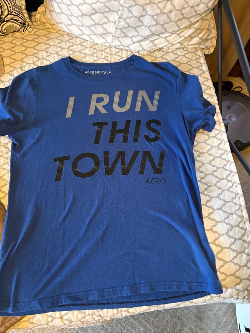 Aeropostale Blue 'I Run This Town' Graphic Tee
